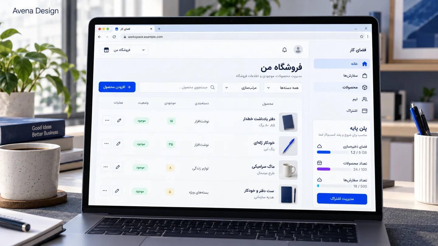 طرح مفهومی رابط کاربری طراحی نرم افزار SaaS اختصاصی